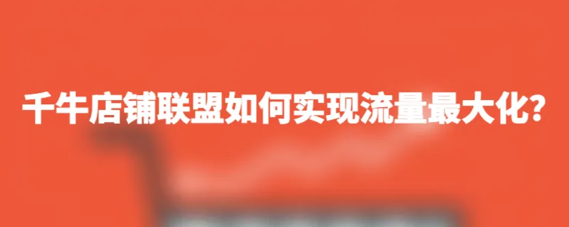 千牛店铺联盟如何实现流量最大化？